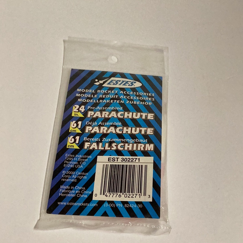 Estes 24” Pre-Assembled Plastic Parachute # EST 302271