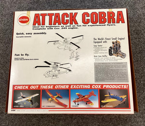 Cox Attack Cobra .049 Free Flight Helicopter # 4500