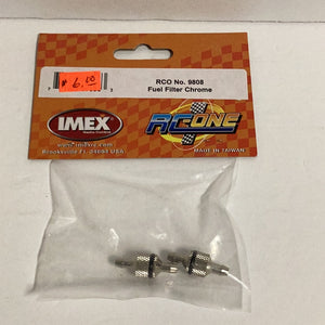 RC One Chrome Metal Fuel Filters (2)