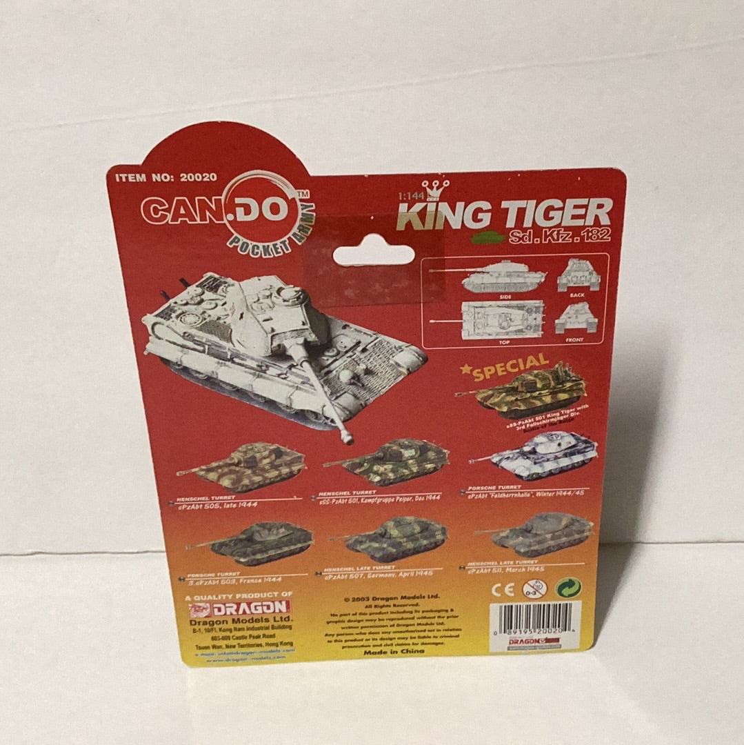 1/144 Can Do King Tiger Tank w/Display Case